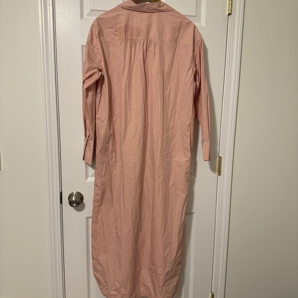 Free People Eva Long Sleeve Cotton Maxi Midi Pullover Shirt Dress Size Small - Picture 9 of 11